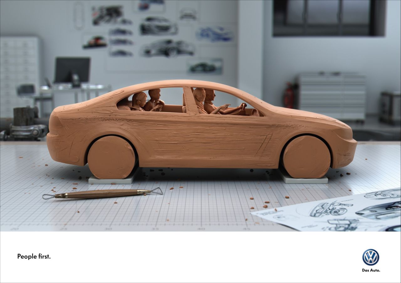 clay car sculpture