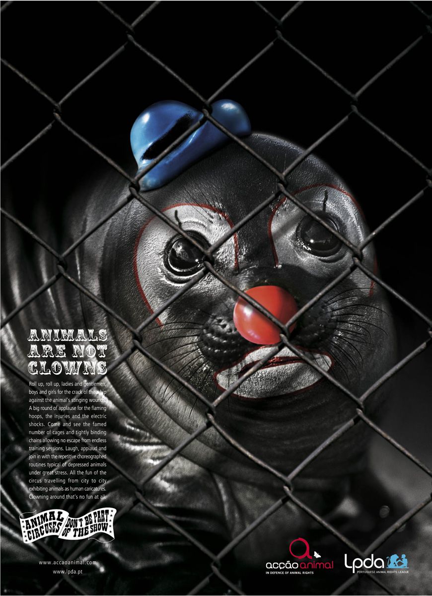 Animals are not clowns campaign