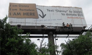 Homeless billboard